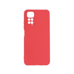 Funda de Silicona con Marco de Cámara para Xiaomi Redmi Note 11 Pro Rojo